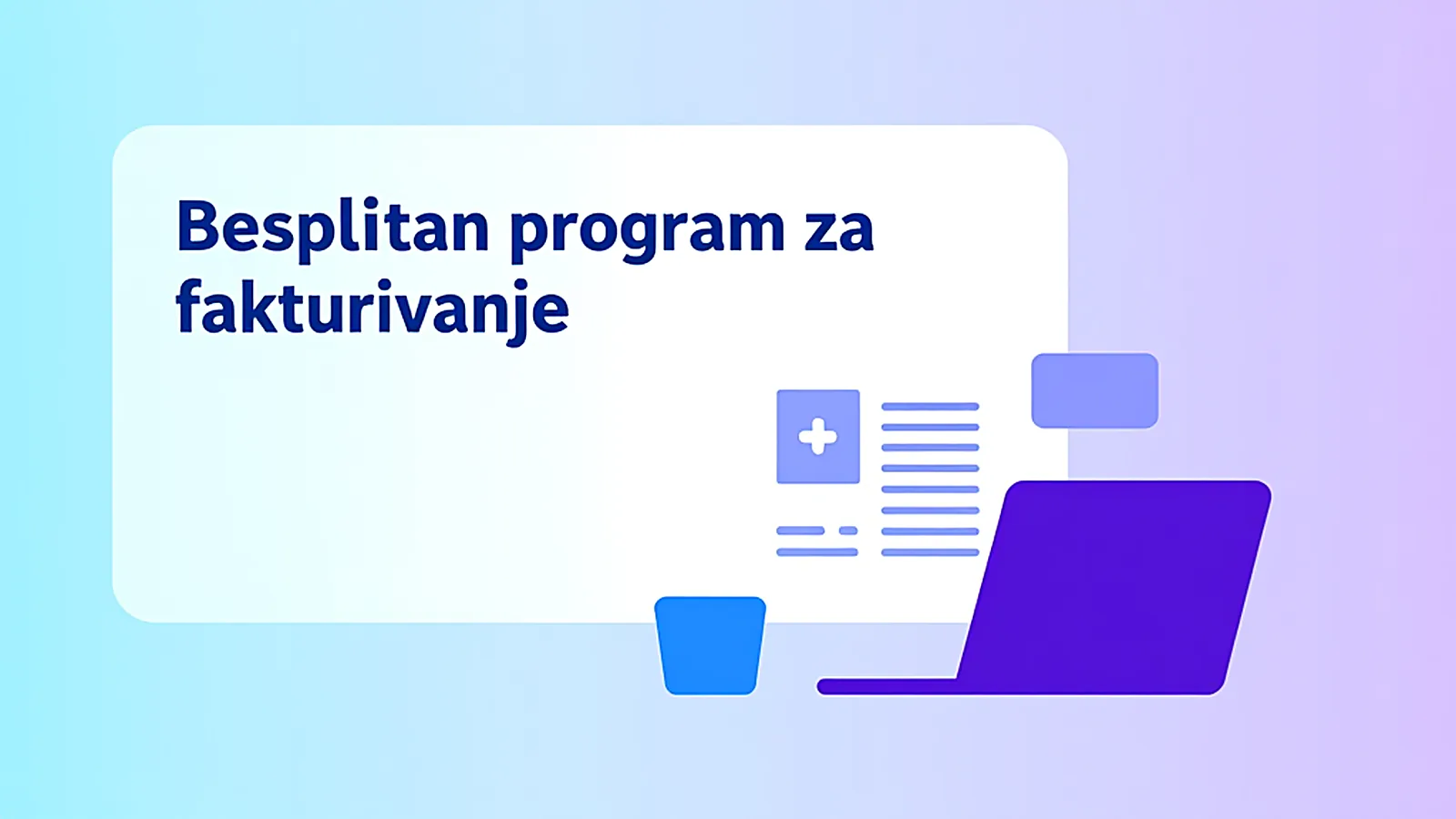 Frilenser radi na laptopu i priprema fakturu koristeći besplatan program za fakturisanje
